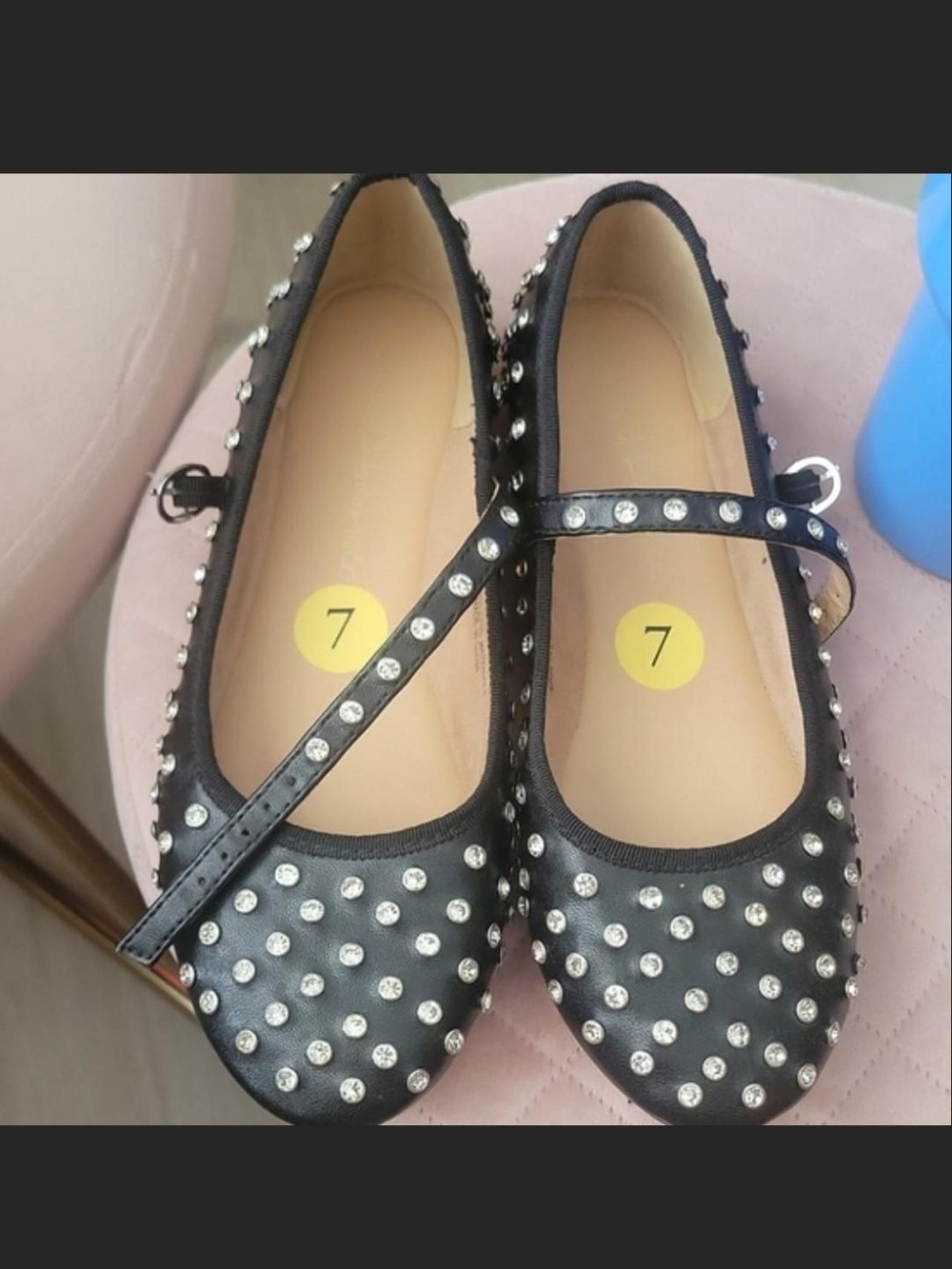 House of Harlow 1960 Black Studded Mary Jane Kids Shoes